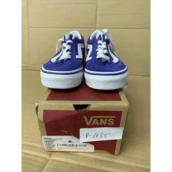 1035. Vans Old School/Royal Blue-US KIDS Size-1 - Picture 3 of 4